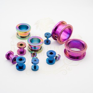 ALARGADORES COM BORDA COLORIDOS AÇO