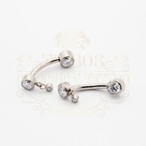 PIERCING UMBIGO GOTA CAÍDA TITÂNIO