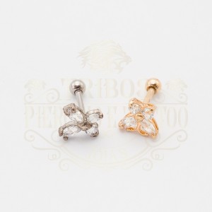 PIERCING BARBELL BORBOLETA BANHADO