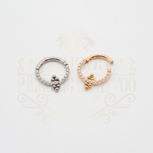 PIERCING ARGOLA CLICKER CRAVEJADA FRONTAL COM SEIS BOLINHAS