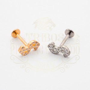 PIERCING LABRET SIFRÃO CRAVEJADO