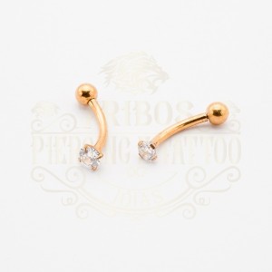 PIERCING MICRO CURVO PEDRA ZIRCÔNIA