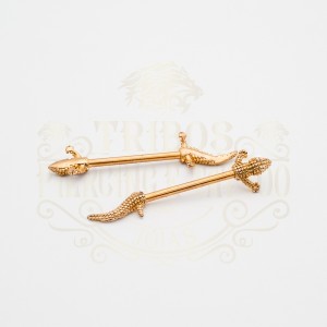 PIERCING MAMILO ANIMAL DOURADO