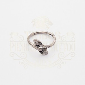PIERCING ARGOLA CLICKER COBRA CRAVEJADA