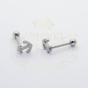 PIERCING BARBELL RETO ÂNCORA AÇO