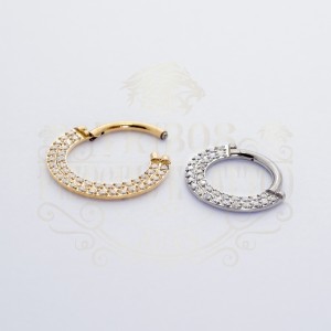 PIERCiNG ARGOLA FILEIRA DUPLA CRAVEJADA