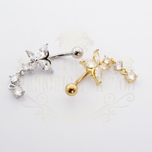 PIERCING UMBIGO BORBOLETA COM DETALHE