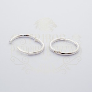 BRINCO ARGOLA PRATA LISA CLICKER FINO