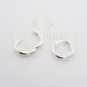 BRINCO ARGOLA PRATA LISO FINO CLICKER