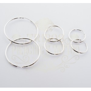 BRINCO ARGOLA PRATA FINA TORÇÃO