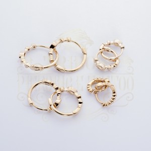 BRINCO ARGOLA BANHADO A OURO GOTA CENTRAL