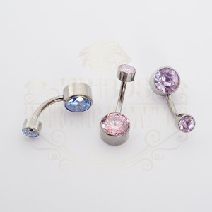 PIERCING UMBIGO PEDRAS COLORIDAS