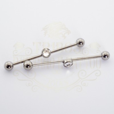 PIERCING TRANSVERSAL PEDRA ZIRCÔNIA MEIO