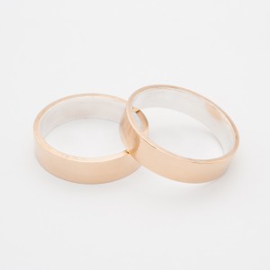 ALIANÇA MOEDA 5.M.M QUADRADA E RETA POR DENTRO